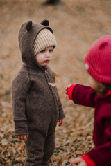 Warm Wool Jumpsuit | Mitten Cuff | Cocoa