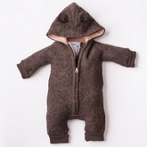 Warm Wool Jumpsuit | Mitten Cuff | Cocoa
